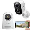 LongPlus Vicohome Security Camera Wireless Bundles, Outdoor Camera Wireless Camera for Home Security, Indoor Outdoor WiFi Cameras with AI Motion Detection, 2-Way Talk, Cloud/SD Storage (White ( 2 Pack ))