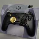 Kujian Wireless PC Controller, Bluetooth Gaming Controller Compatible with Windows/Switch/Steam/MacOS/Android/iOS/Smart TV, Dual Vibration PC Game Controller with Turbo, LED Backlight (Black)