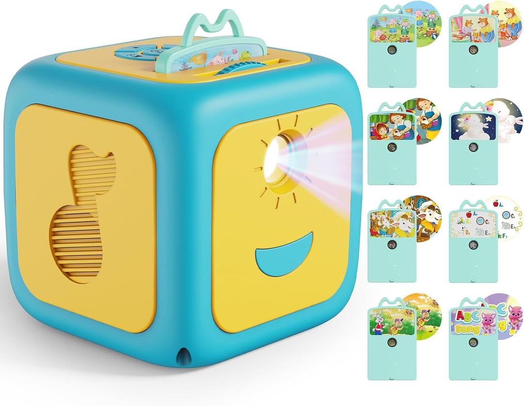 Story Projector for Kids, Story Machine with Early Learning, Music, Night Sky Lights, Storybook Projector, Moonlight Storytime Projector, Story Telling Toy for Toddlers, Gift for Kids Aged 3+