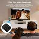 [Upgraded] 1Mii Bluetooth 5.3 Transmitter for TV to 2 Wireless Headphones/Speakers, 100ft Long Range Bluetooth Adapter for TV w/Volume Control, Optical/USB/AUX/RCA Audio Inputs, aptX Adaptive & HD