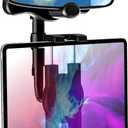 Car Rearview Mirror Tablet Mount, Truck Rear View Mirror Tablet Phone Holder Bracket with Adjustable Arm [Rotatable 360 & Retractable] for iPad Air Mini, Galaxy, Fire, iPhone, 4-11"