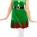 Elf Costume for Women, Adult Elf Outfit, Holiday Elf Dress, Christmas Costume for Women, Festive Elf Attire Size M