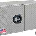 Buyers Products 1702250 Underbody Truck Tool Box with Barn Doors, 24x24x60 Inch, Diamond Tread Aluminum, Made in USA, Compression Latch, Weather-Resistant, Toolbox for Flatbeds, Trailers & Work Trucks