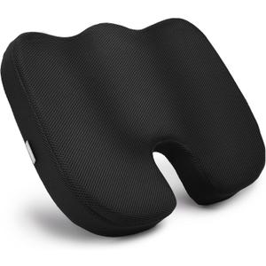 DMI Memory Foam Seat Support Cushion | Coccyx, Sciatica, & Tailbone Pain Relief | Multi-Use Ergonomic Seat Cushion for Office Chair for Driving & Home | Breathable
