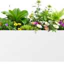 Metal Planter Box 36"L x 15"W x 15"H, Large Outdoor Rectangle Planters with 6 Drainage Holes & Raised Bottom, All-Weather Garden Planter Box for Patio, Lawn, Commercial & Residential, White