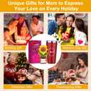 Birthday Gifts for Mom from Daughter Son,Mom Gifts Set w/Handmade Crochet Sunflower & Insulated Tumbler,Cool Women Gifts Ideas for Mothers Day,Unique Presents for Mom,Mommy,Mother in Law (Red)