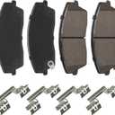 HZ1056 Blue Ceramic Disc Brake Pad Set With Hardware - Compatible With Select Chrysler 300; Dodge Challenger, Charger, Magnum; FRONT
