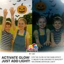 5 x X-Protector Halloween Tattoos for Kids - Giant Pack of Temporary Tattoos - Fake Halloween Tattoos Gifts - Glow in the Dark Spooky Party Favors - Bulk Halloween Goody Bag Fillers!