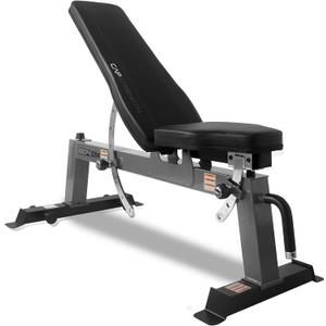 CAP Barbell Deluxe Utility Weight Bench Color Series (Gray, Square Backpad)