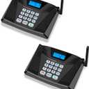 Intercoms Wireless for Home Upgraded, 5300ft Full Duplex Intercom Hands-Free, 2-Way Real-Time Intercom System with Group Call & Auto Answer for House/Office (2 Pack, Black)