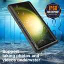 for Samsung Galaxy S23 Ultra Waterproof Case, with Built-in Screen Protector Dustproof Shockproof Full Body Underwater Protective Phone Case Cover for Samsung Galaxy S23 Ultra 5G 6.8"-Black