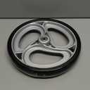 Wealrit 2 Pcs Wheels Replacement for Wheelchairs Solid 10 Inch Walker Wheels Replacement Drive Rollator Wheels Parts(Silver, 9.3 Inch)