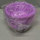 Lallisa 100 Pcs 12oz Purple Disposable Plastic Bowls Halloween Dessert Cups Ice Cream Snack Salad Soup Food Serving Bowls for Halloween Party Favor Picnic