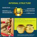 Push Fit End Cap, Push Fit Coupling, Push-to-Connect Plumbing Fittings, Brass Straight Plumbing Fittings with Disconnect Clip, Push-to-Connect, CPVC (1/2", 6 Pcs)