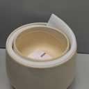 LE TAUCI Ceramic Plant Pots, Set of 2, 10 + 12 Inch Plant Pot, Elegant Planters for Indoor Plants, Sturdy Planter with Drainage Hole and Saucers, Perfect for Home Decor, Reactive Glaze Beige