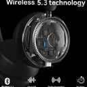 Bluetooth Headset with AI Noise Cancelling Microphone, V5.3 Wireless Headphones with USB Dongle, Charging Station, Microphone Mute Switch, Wireless Headsets for Work