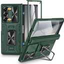 VEGO for Z Fold 6 Case with Hinge Protection & Screen Protector, Built-in 360 Magnetic Kickstand, Slide Camera Cover, Full Body Protective Case for Samsung Fold 6 - Green