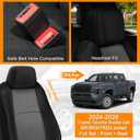 Seat Covers Compatible with 2024 2025 2026 Toyota Tacoma Double Cab SR/SR5/TRD/Limited Full Set, Heavy Duty Cationic Linen Fabric Seat Protector