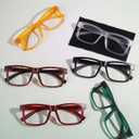 Oversized Reading Glasses Metalless Screwless Spring Hinges 6 Pack Large Readers for Men(+3.25)