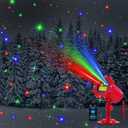 Treela Red Laser LED Light Projector Outdoor Star Projection LED Projector with Remote Waterproof Decorative Light for Garden Yard Party(Red Green Blue Color,Cross Stars)