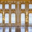 AOFOTO 10x10ft Luxurious Palace Backdrop for Photography Retro European Aristocratic Castle Noble Royal Interior Golden Hall Photography Backgrounds Girl Adult Travel Portrait Photo Booth Studio Props