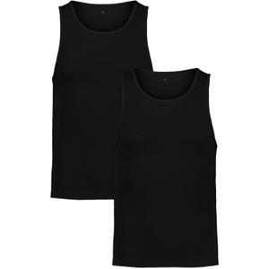 Under Armour Performance Men's Cotton Tank Top, Soft & Comfortable Base Layer T-Shirt for Everyday, Black, S, 2-Pack 