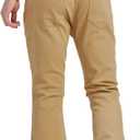 Wbestwind Men's Relaxed Stretch Vintage 60s 70s Bell Bottom Fit Comfort Flared Retro Leg Denim Jeans (Brown, L)