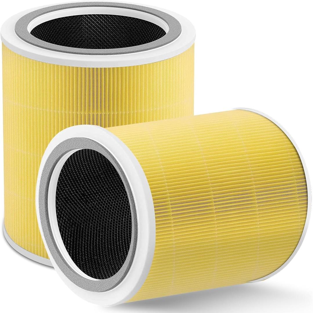 Core 400S Pet Care Replacement Filter Compatible with LEVOIT Core 400S & Core 400S-P Air Purifier, 3-in-1 Activated Carbon Pre-Filter, Core400S-RF-PA (LRF-C401-P-YUS), 2 Pack, Yellow