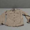 Toddler Little Boys Button Down Long Sleeve Shirt Uniform Army Scout Casual Fall Top with Pocket s Khaki 3T