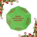 Santa Swap Gift Exchange Dice, 3.1inch Exchange Gifts Christmas Games, Christmas Stocking Stuffers Gift Exchange Dice Games for Friends for Xmas, Birthday, Party, Family Night, Holiday (Light Green)