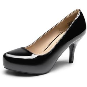DREAM PAIRS Tiffany Women's Classic Elegant Versatile Low Stiletto Heel Dress Platform Pumps Shoes size 10