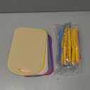 Dandat 60 Pcs Kids Knife Set Kids Plastic Knife with Cutting Board Toddler Knifes Serrated Edges Kids Chopping Board Kids Cooking Utensils for Salad Fruit Preschool Cooking Class Party