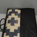 SAND MINE Waterproof Outdoor Rug 5x8 ft, Plastic Reversible Rug, Modern Area Rug, Large Floor Mat for Outdoors, RV, Patio, Backyard, Deck, Picnic, Beach, Camping, Black & Beige