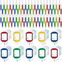 96 Pcs Nursing Syringe Pens Sets Ballpoint Pens with Blood IV Bag Designed Sticky Notes Multicolor Novelty Pen for Nurses Student School Supplies Imaginary Doctor Play for Graduation Halloween Party