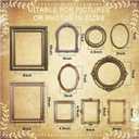 Xuhal 10 Pcs Gold Vintage Picture Frames for Wall, Flat Printed Patterns, Ornate Vintage Farmhouse Photo Frame Multi Sizes, Antique French Country Wall Art for Gallery Bedroom Living Room Home Decor