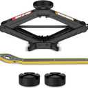 Portable Car Scissor Jack 2 Ton, Rubber Top Car Lift Jack with Ratcheting Handle,Tire Changing kit for Auto SUV MPV