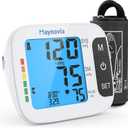 Digital Upper Arm Blood Pressure Monitor, Automatic BP Machine for Home Use with Large Backlit Display, Voice Broadcast, Irregular Heartbeat Detection, Adjustable Wide Cuff 8.6"-16.5" (White)