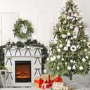 48 PCS Black Velvet Bows for Christmas Tree 5 x 7 Inch Rustic Velvet Staircase Wreath Bows Pre-Tied Ribbon Crafts Gift Bow for Xmas Topper Garland Ornament Home Door Indoor Outdoor Decorations