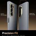 IMCHEN for Samsung Galaxy Z Fold 6 Case, Leather Zfold 6 Case, One Piece Designed, No Screen Protector Included (SilverShadow)