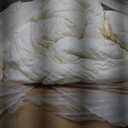 HYMOKEGE Ivory California King Comforter Set Seersucker 7 Pieces, All Season Luxury Bed in a Bag for Bedroom, Bedding Set with Comforters, Sheets, Pillowcases & Shams