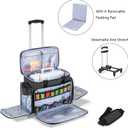LUXJA Sewing Machine Case with Detachable Dolly, Rolling Sewing Machine Tote with Removable Bottom Pad (Fits for Most Standard Sewing Machines), Black (Patented Design), Sewing Machine Trolley