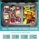 EUHOMY 12 Volt Refrigerator, 48QT Dual Zone Electric Cooler APP Control, Car Refrigerator with 12/24V DC 110-240V AC, Car Fridge -4~68, Portable Freezer Aluminum Interior for Camping,Trip,Home,Truck