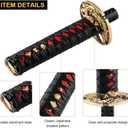 RYANSTAR Samurai Sword Automatic Shift Knob Universal Compatible with Lock/Button Automatic Transmission Cool Katana Gear Shifter Metal Weighted Black&Red