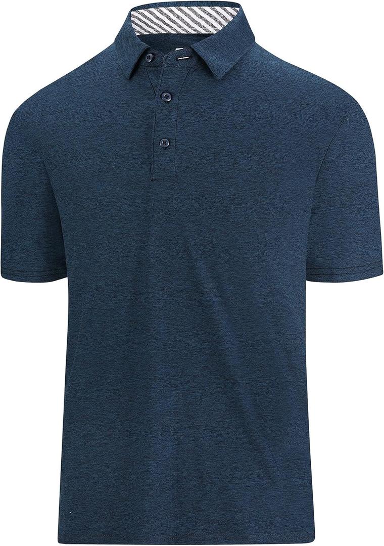 SAMERM Golf Shirts for Men Dry Fit Short Sleeve Mens Golf Shirt Performance Moisture Wicking Polo Shirts for Men (M)