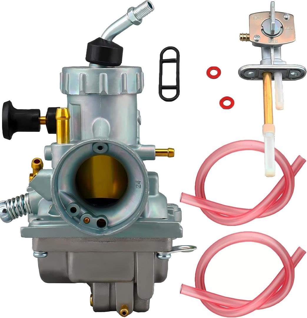 YFS200 Carburetor and Fuel Gas Tank Switch Valve Replacement for Yamaha Blaster 200 YFS200 YFS 200 Carb 1988-2006, Also Fit YFS200SE Special Edition 2006