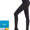 Medical Compression Pantyhose for Women Men, 20-30 mmHg Graduated Compression Tights, Closed Toe Compression Stockings, Support Hose, High Waist Compression Leggings for Varicose Veins, Edema (Medium, Black)