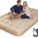 Queen Air Mattress with Fast Inflation Pump, Air Mattress - Leak-Free & Odorless Inflatable Bed for Travel and Guests, Supports up to 650 lbs - Ideal for Camping and Home, 8" Height