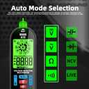BSIDE Smart Digital Multimeter Tester Rechargeable Electrical Voltmeter Capacitance Diode Continuity Resistance Live Check AC DC Voltage Tester (A1X)