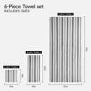 REDKISS Ultra Soft Bath Towel Sets 6-Piece 35"x70" | 100% Microfiber, Highly Absorbent & Quick Dry | Gray Towels for Bathroom, Spa, Gym | 2 Bath, 2 Hand, 2 Washcloths