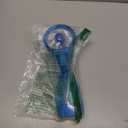 O2COOL Deluxe Handheld Battery Powered Water Misting Fan with Wrist Wrap (Aqua - Light Blue)